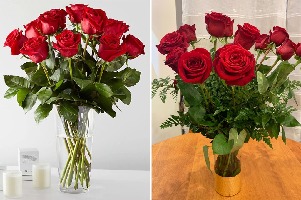 Two bouquets of roses