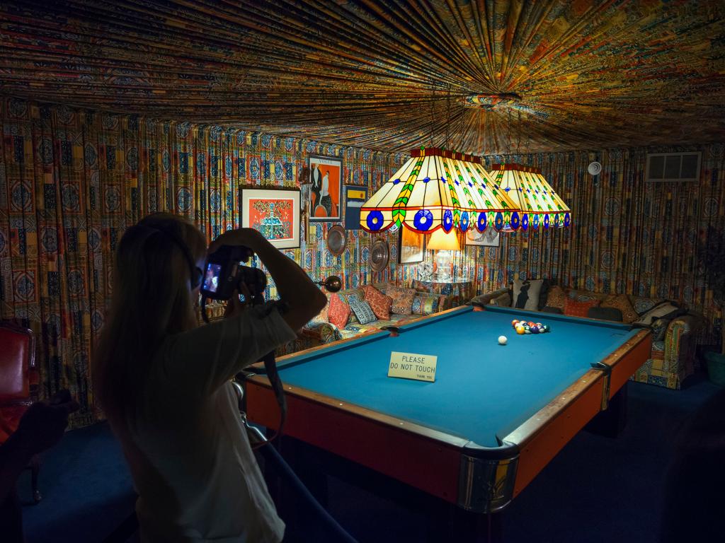 The pool room at the Memphis estate.