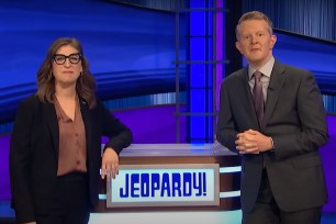 Mayim Bialik and Ken Jennings have been the hosts of "Jeopardy!" since Alex Trebek's death and will continue as the show picks up more episodes.