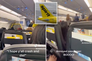 The remaining passengers collectively gasped at this. The video also shows the flight's pilot exiting the aircraft, though it is unknown if he was speaking to the irate woman or calling the police.