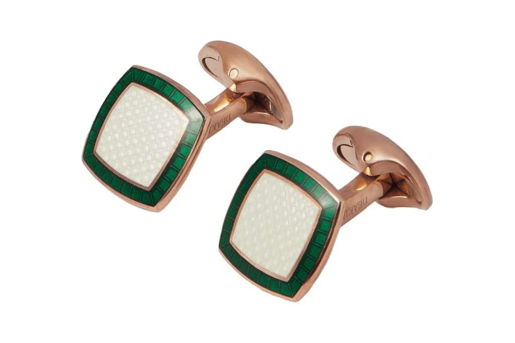 Kingsman Gold + Deakin & Francis Rose Gold-Plated & Enamel Cufflinks