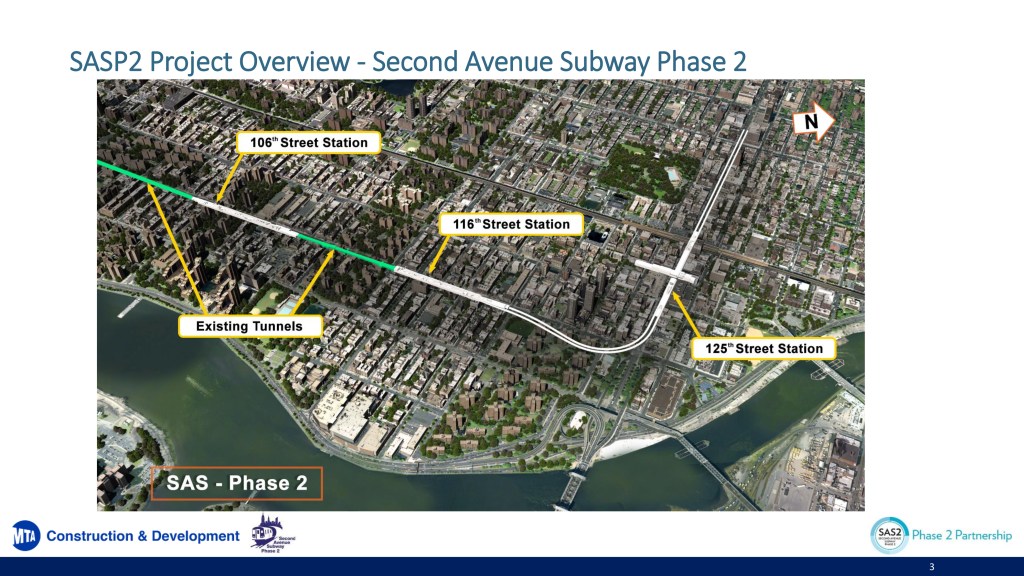 Pictured is a map of the Second Avenue subway phaste 2 update in 2021.
