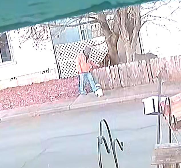Footage captures Benjamin Foster walking in a neighborhood.