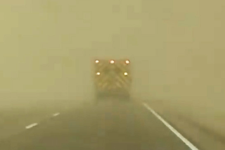 Dust storm in Oklahoma is a highway through hell