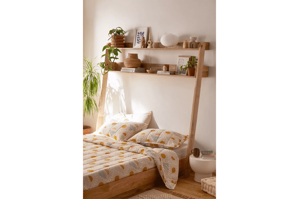 Leaning Over-The-Bed Storage Queen Headboard