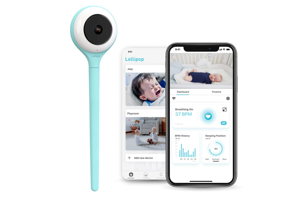 Lollipop Baby Monitor with Contactless Breathing Monitoring