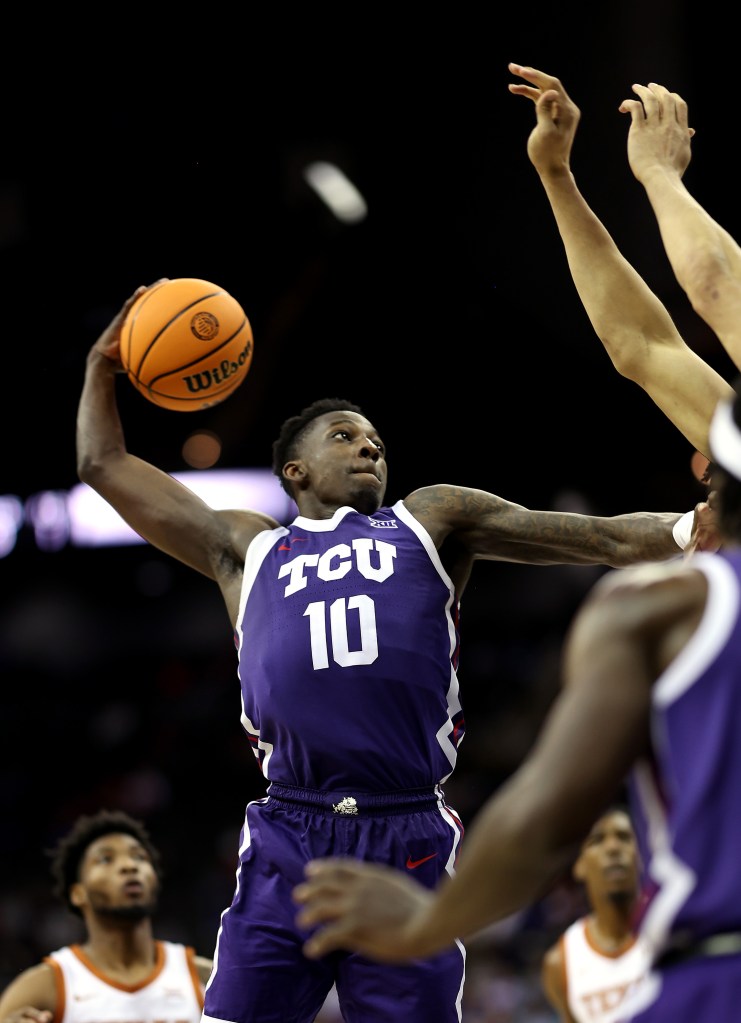 Damion Baugh #10 of the TCU Horned Frogs 