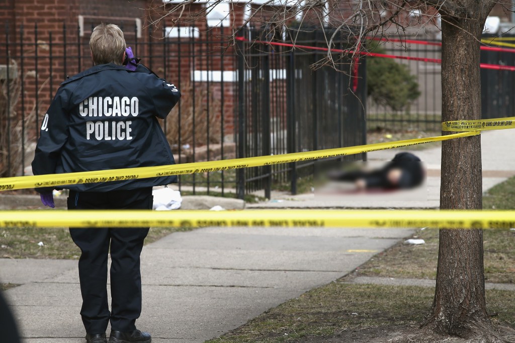 Crime scene in chicago