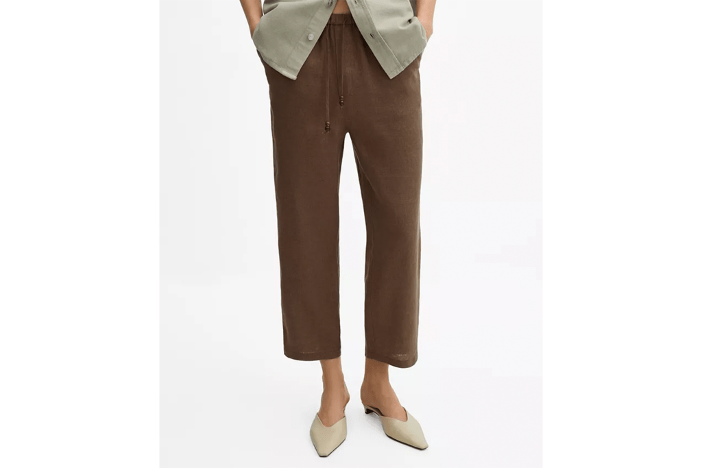 MANGO 100% Linen Pants