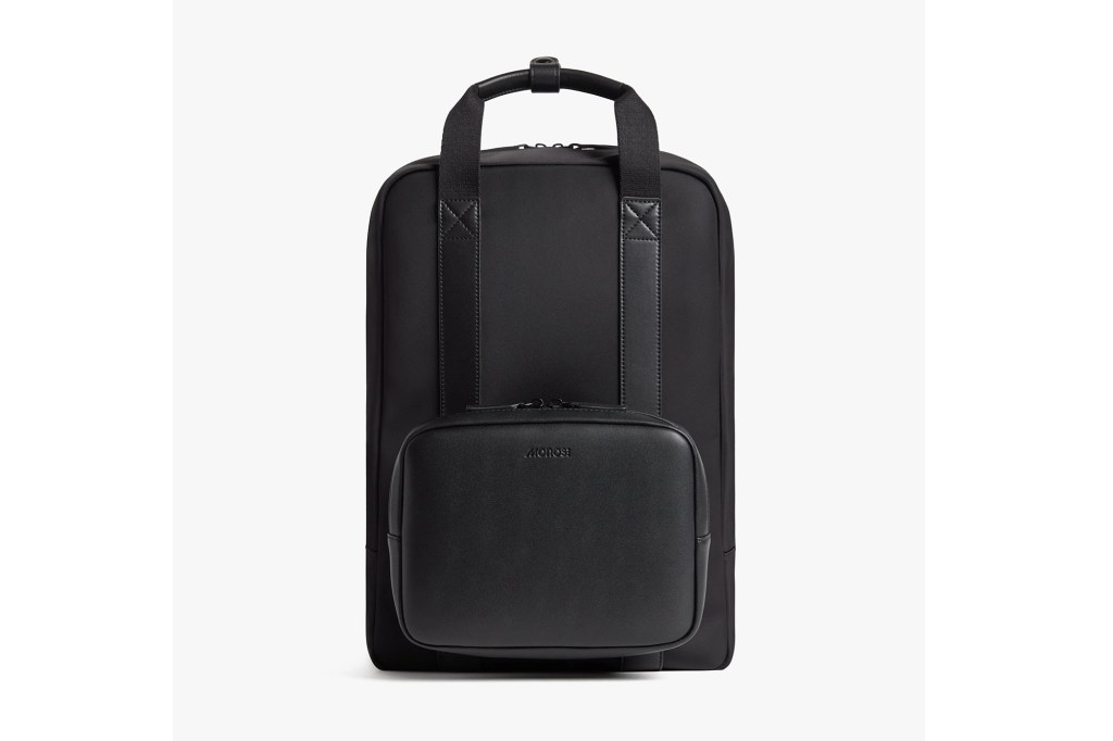 A black backpack