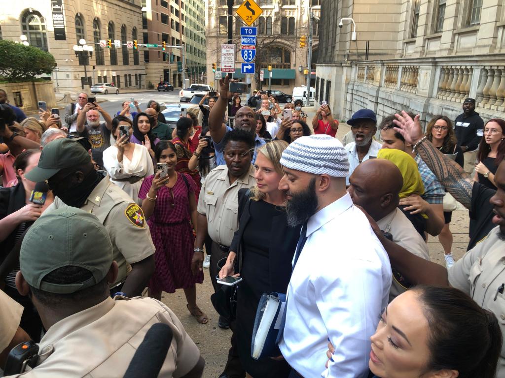 Adnan Syed in a crowd.