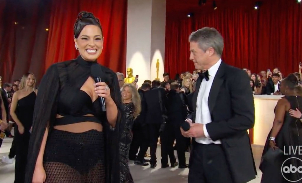Ashley Graham responds to Hugh Grant's rude interview at Oscars