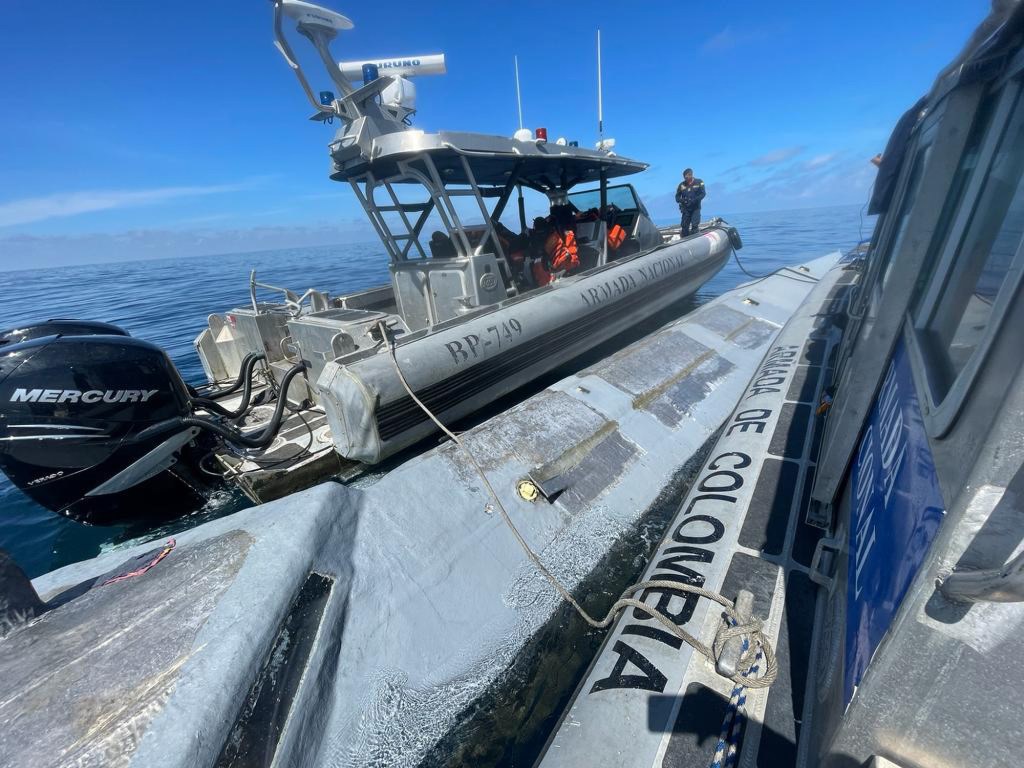 The Colombian Navy stumbled upon a chilling sight after seizing a ghost submarine and finding two dead bodies -- along with more than $87.7 million worth of cocaine aboard.