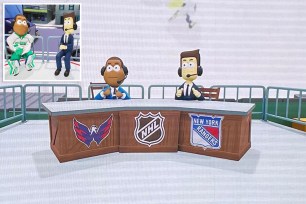 A first-of-its-kind animated NHL telecast is following Tuesday's game between the New York Rangers and Washington Capitals.