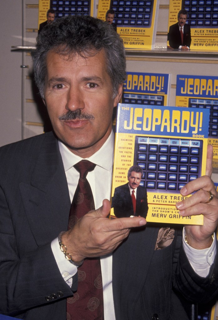 Trebek hosted the show from 1984 until his death in 2020. He is pictured in 1990.