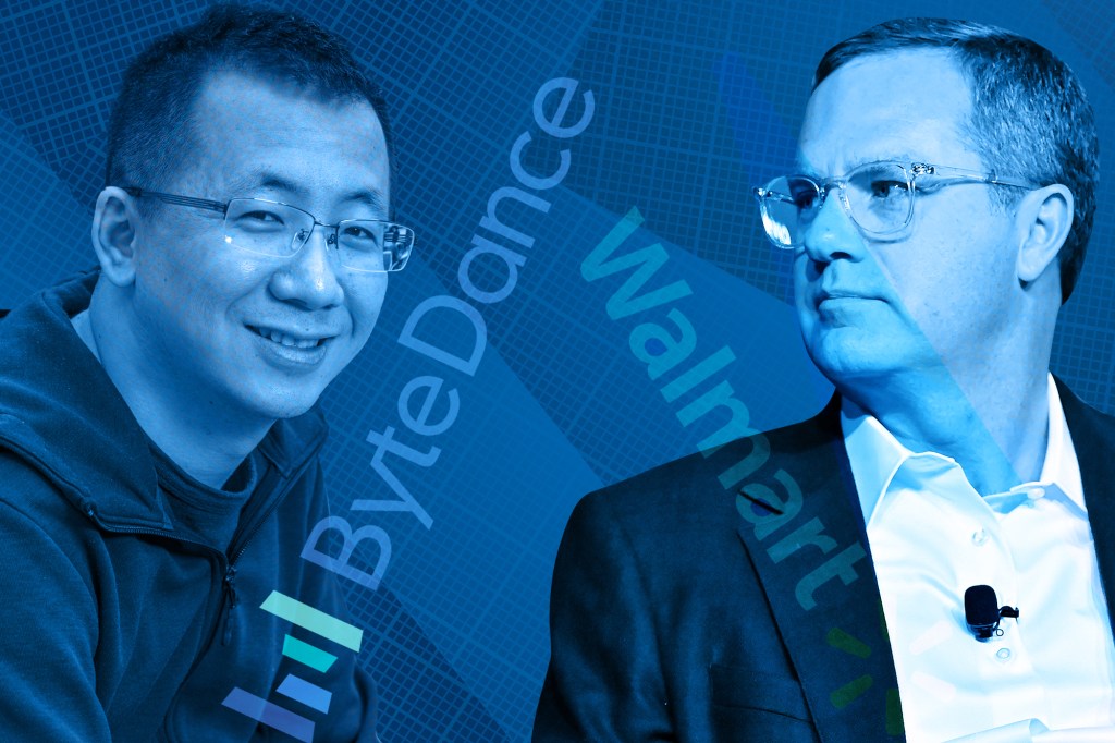 ByteDance founder Zhang Yiming and Walmart CEO Doug Mcmillon