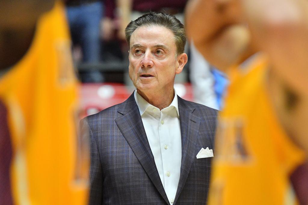 Head coach Rick Pitino of the Iona Gaels stands on the court before his team's game against the New Mexico Lobos at The Pit on December 18, 2022 in Albuquerque, New Mexico.