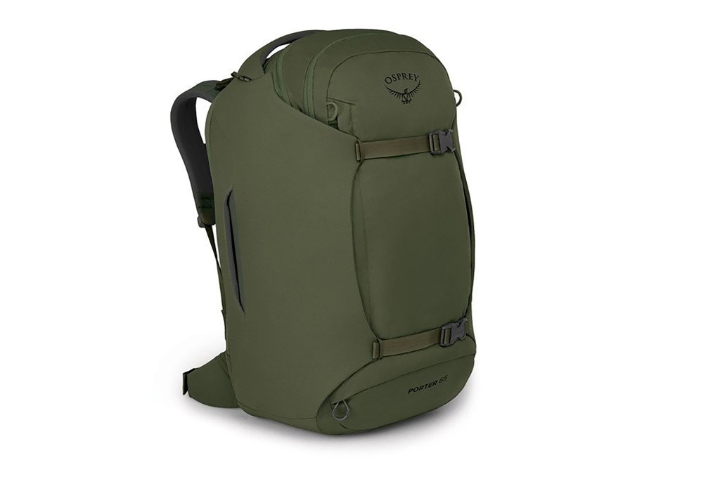 A green travel pack