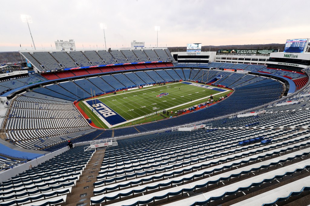 The Buffalo Bills stadium as seen from the nose bleed seats.