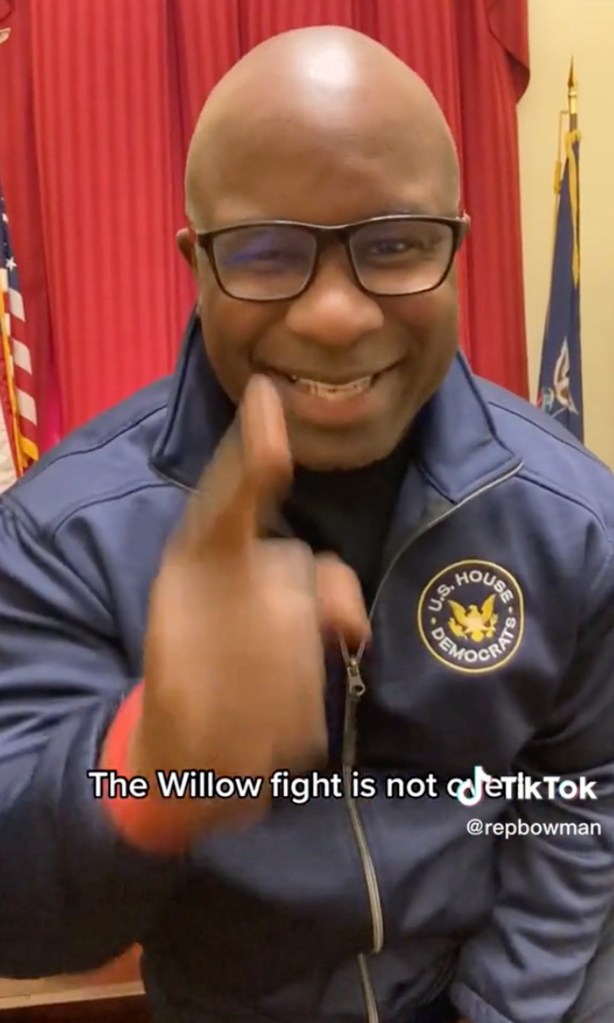 An image from Rep. Jamaal Bowman's official TikTok account. 