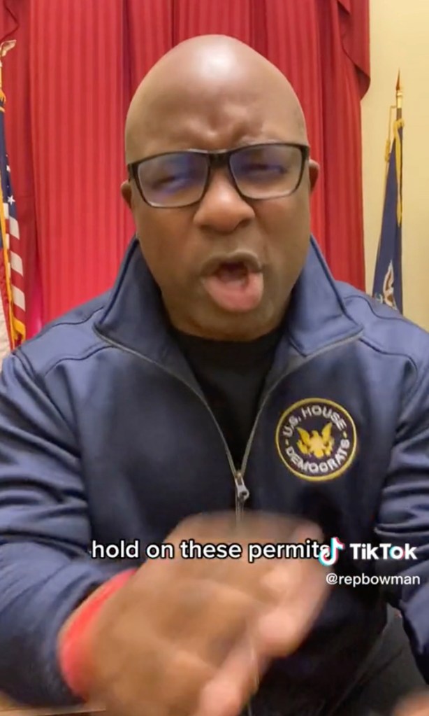 An image from Rep. Jamaal Bowman's official TikTok account. 