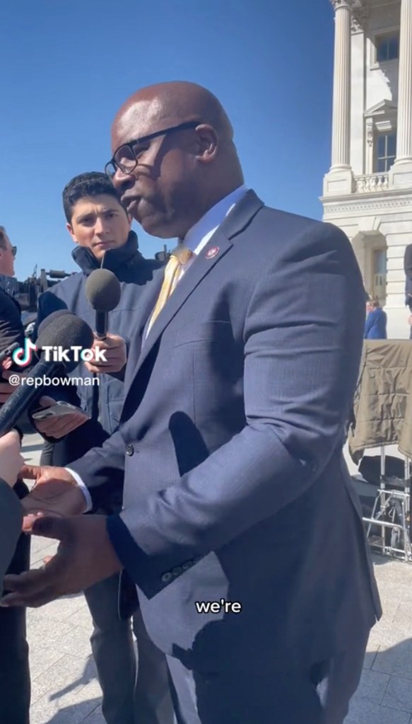 An image from Rep. Jamaal Bowman's official TikTok account. 