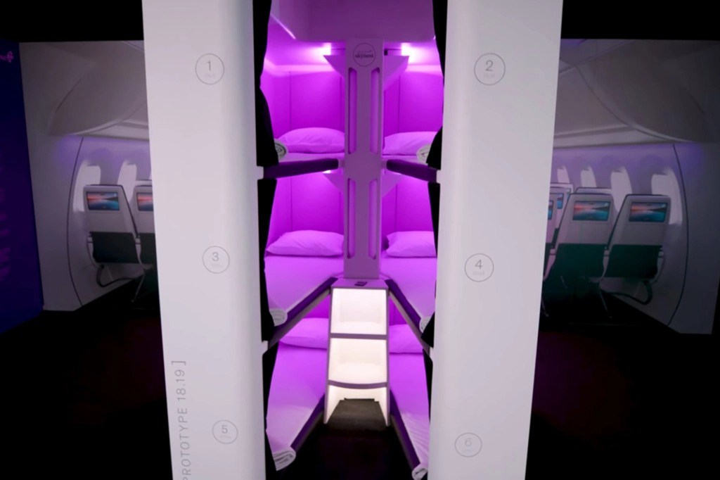 Air New Zealand new flying plane bunk beds
