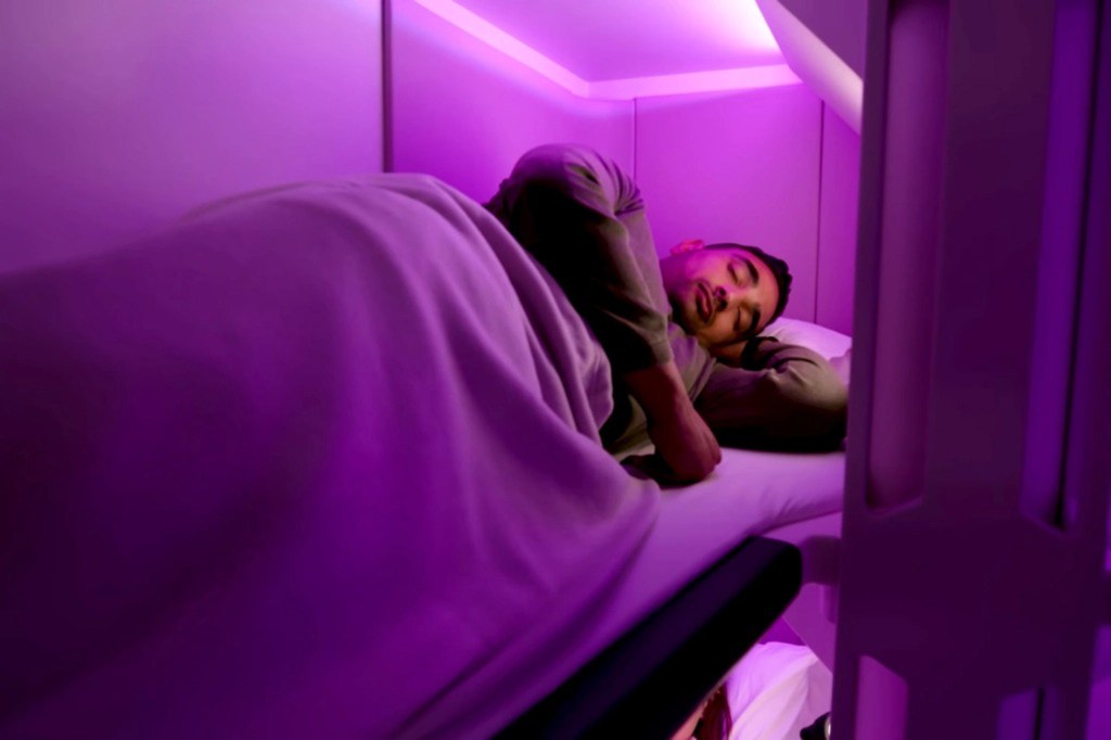 Air New Zealand new flying plane bunk beds
