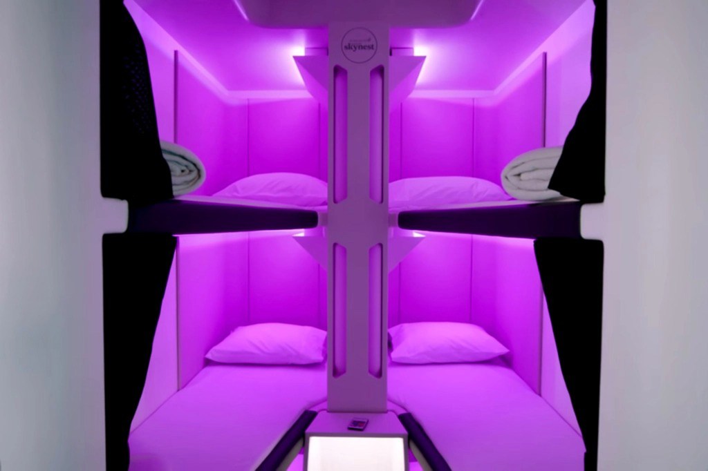 Air New Zealand new flying plane bunk beds
