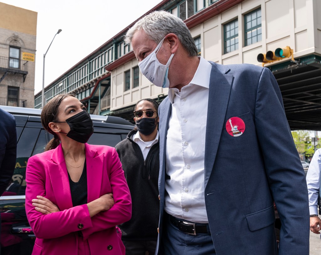 BILL DE BLASIO AND ALEXANDRIA OCASIO CORTEZ