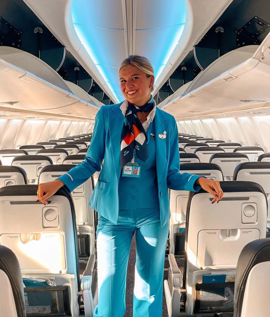 Esther Sturrus, 22, started working for British airline TUI back in 2019 and has spent much of her time on the move ever since. 