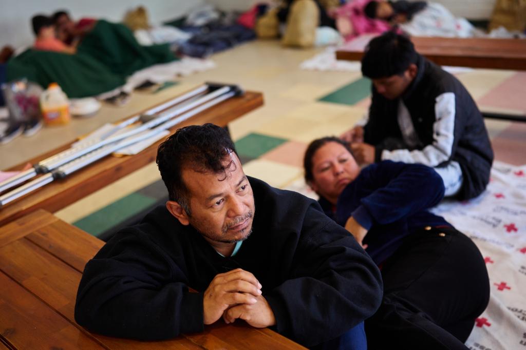 Migrants seeking shelter