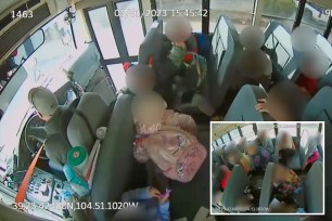 Brian Fitzgerald, 61, faces 30 charges of child abuse after being caught on video brake-checking students, from kindergarten to sixth grade, to teach them a lesson about the importance of sitting properly on a school bus.