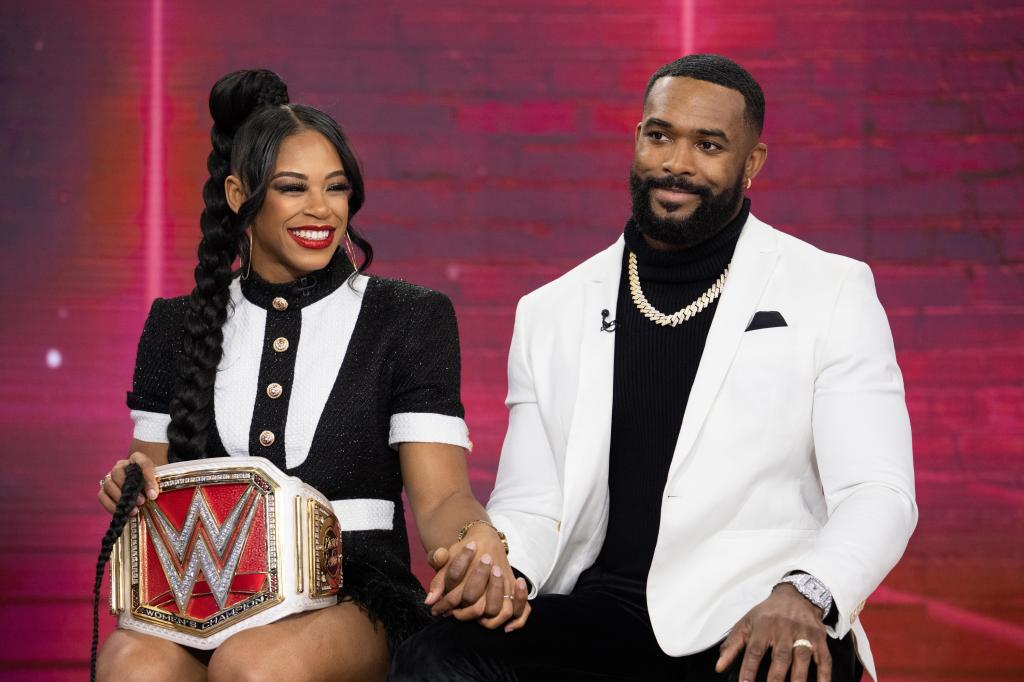 TODAY -- Pictured: Bianca Belair and Montez Ford on Tuesday, November 22, 2022 -- (Photo by: Nathan Congleton/NBC via Getty Images)