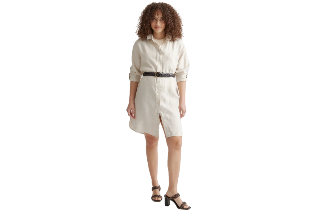 Quince 100% European Linen Shirt Dress