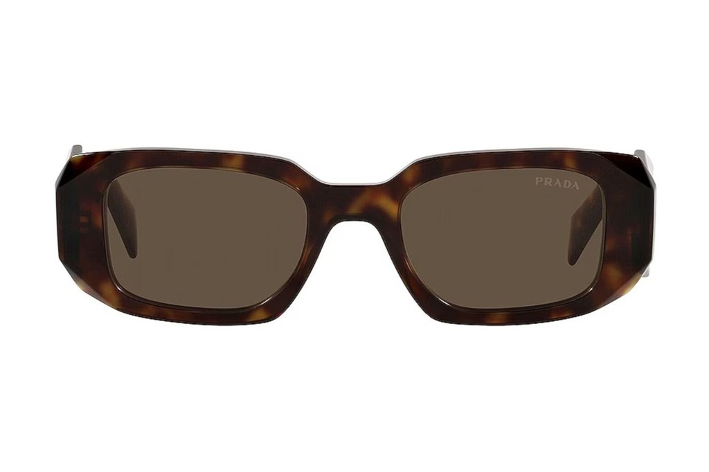 brown turtle patterned Prada sunglasses