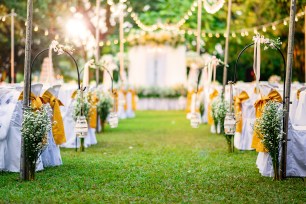 An outdoor wedding