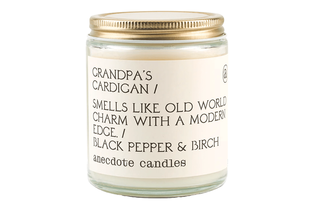 Anecdote Candles Grandpa's Cardigan Black Pepper & Birch Candle