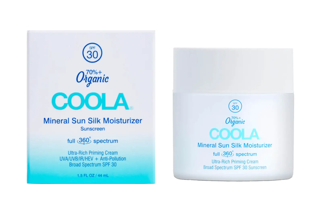 COOLA Mineral Sun Silk Moisturizer Organic Face Sunscreen SPF 30