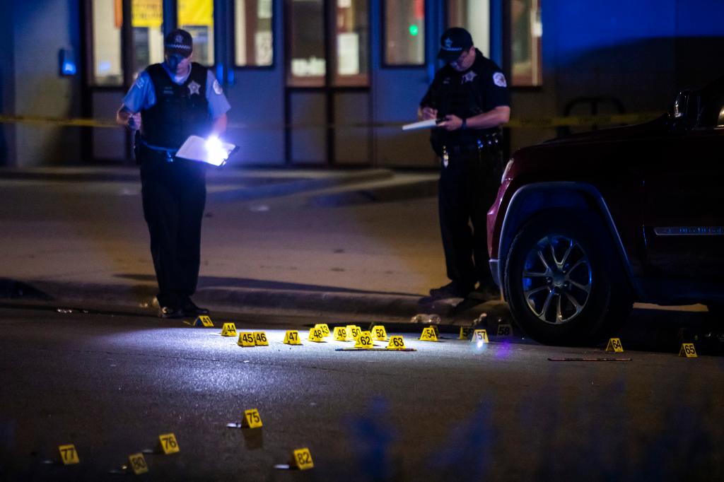 Chicago police investigate on the 800 block of South Karlov Avenue.