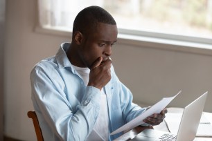 A man considers federal student loans.