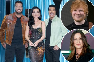 Katy Perry (center) and her co-judge Lionel Richie (Left) have been temporarily replaced by Alanis Morissette and Ed Sheeran this week on "American Idol."