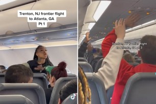 A TikToker captured the moment passengers came together and appeared to vote an unruly flyer off a Frontier Airlines flight for arguing with other travelers.