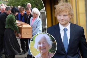 Ed Sheeran and his grandmother Ann "Nancy" Sheeran's funeral.