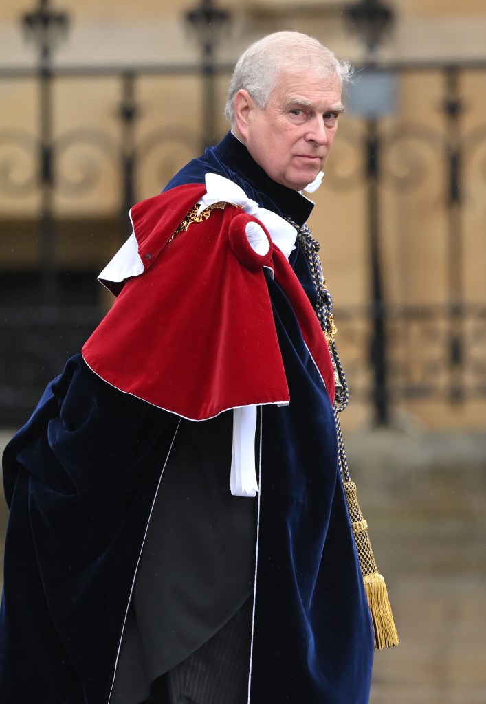 Prince Andrew at his brother's coronation.
