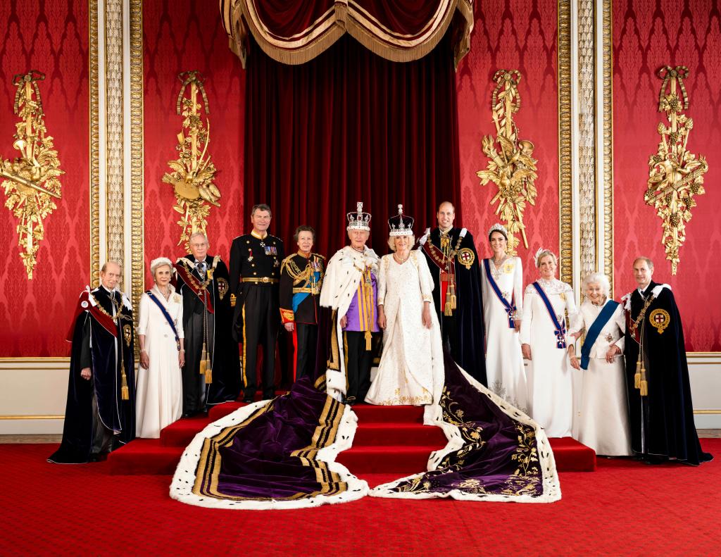 Coronation portraits of King Charles III and his family.