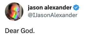 Alexander, 63, retweeted the photo Monday simply saying "Dear God."