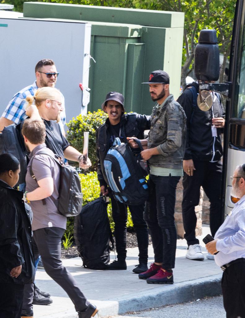 Migrants arrive from NYC to The Crossroads Hotel in Newburgh.