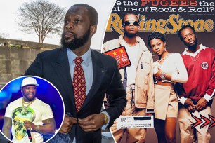 50 Cent, Pras and the Fugees on the cover of Rolling Stone magazine.