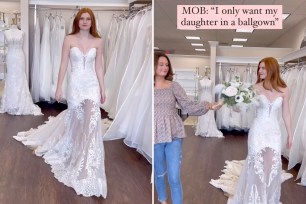 Social media is at odds over a bride's decision to wear a sheer wedding dress.